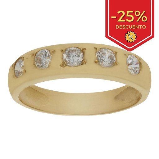 SORTIJA ORO 18KL CIRCONITAS