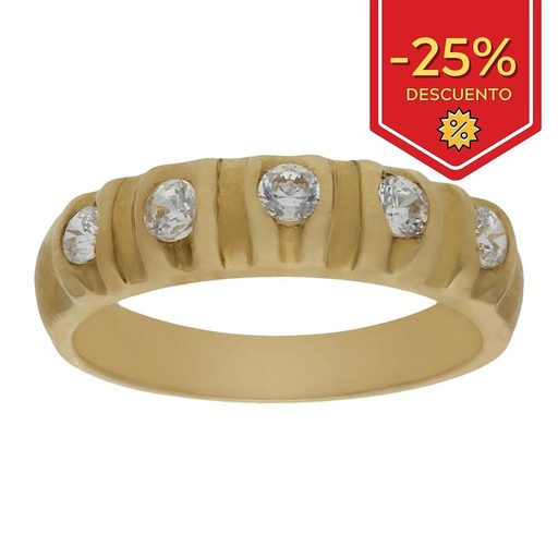 SORTIJA ORO 18KL CIRCONITAS