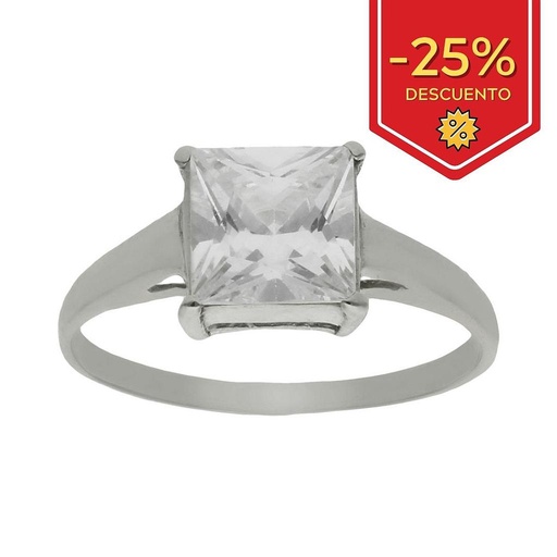 SORTIJA ORO BLANCO 18KL CIRCONITA