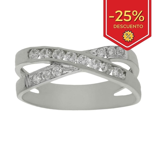 SORTIJA ORO BLANCO 18KL CIRCONITAS