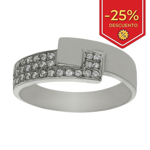 SORTIJA ORO BLANCO 18KL CIRCONITAS