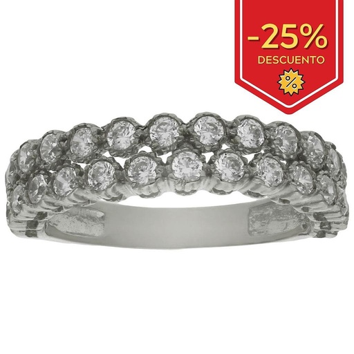 SORTIJA ORO BLANCO 18KL CIRCONITAS