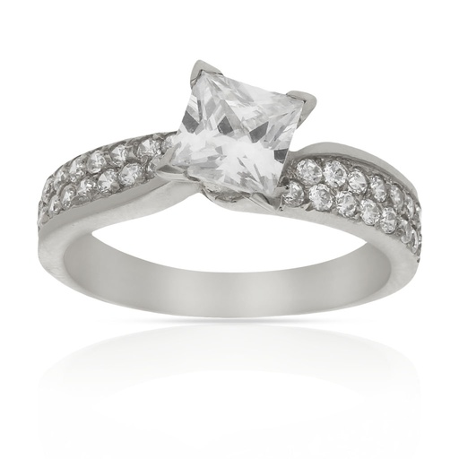 SORTIJA ORO BLANCO 18KL CIRCONITAS