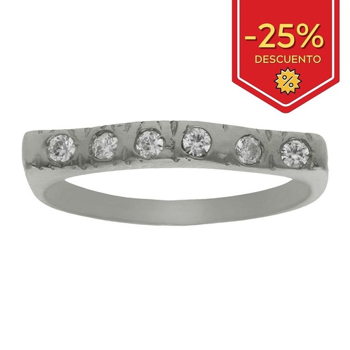 SORTIJA ORO BLANCO 18KL CIRCONITAS