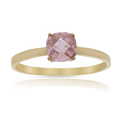SORTIJA ORO 18KL - PIEDRA ROSA