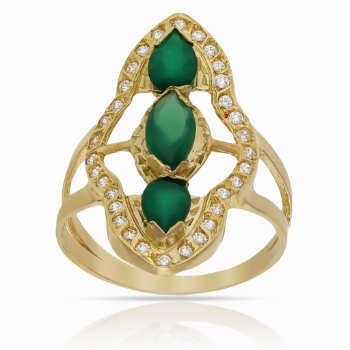 SORTIJA ORO 18KL LANZADERA CIRCONITAS