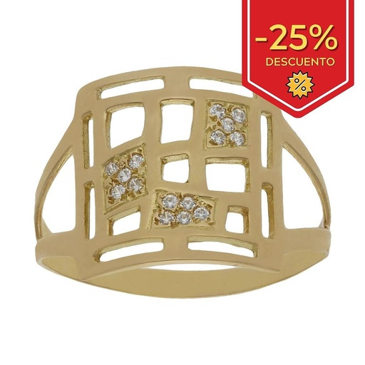 SORTIJA ORO 18KL CIRCONITAS