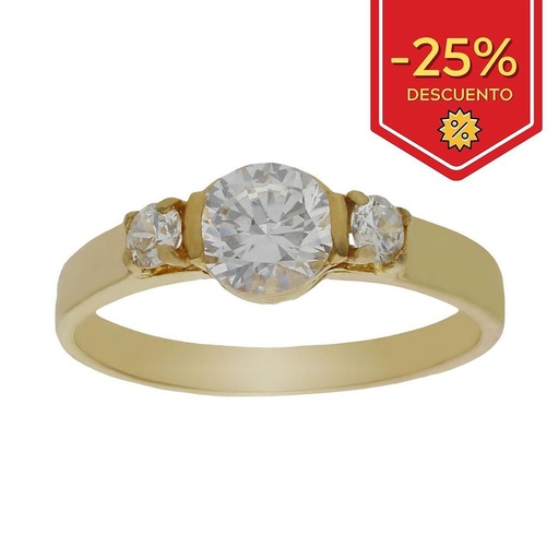 SORTIJA ORO 18KL CIRCONITAS 