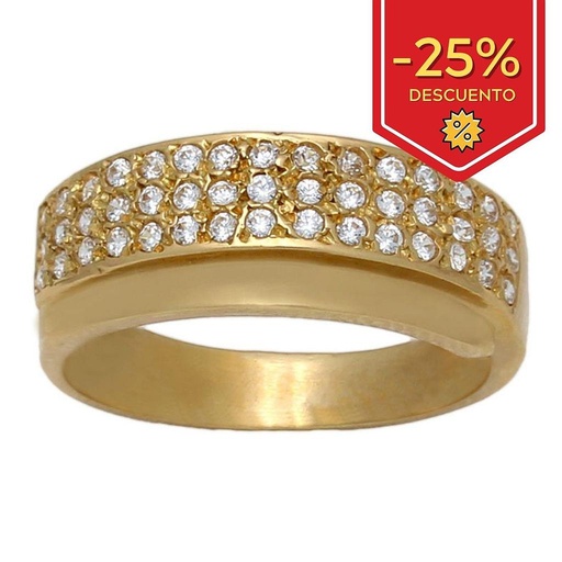 SORTIJA EN ORO DE 18KL CIRCONITAS