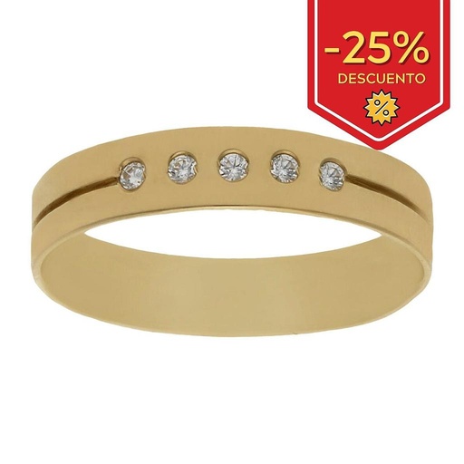 SORTIJA ORO 18KL CIRCONITAS