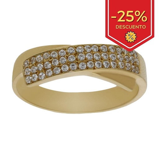 SORTIJA ORO 18KL CIRCONITAS