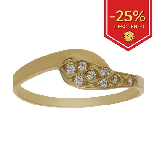 SORTIJA ORO 18KL CIRCONITAS