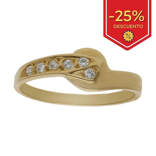 SORTIJA ORO 18KL CIRCONITAS