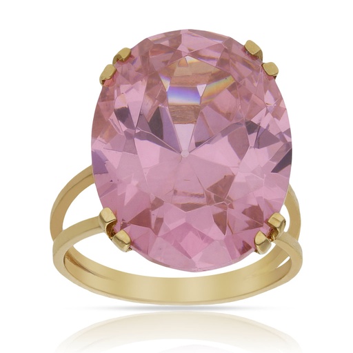 SORTIJA ORO 18KL - PIEDRA ROSA