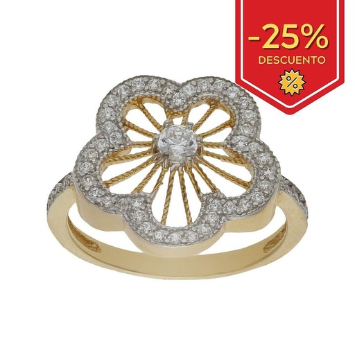 SORTIJA ORO 18KL CIRCONITAS