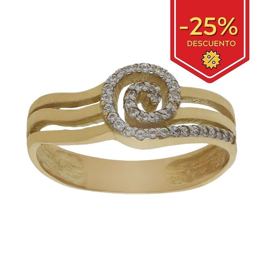 SORTIJA ORO 18KL CIRCONITAS