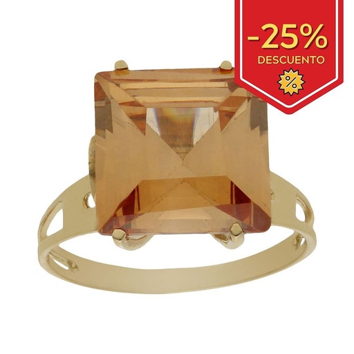 SORTIJA ORO 18KL - PIEDRA CHAMPAN