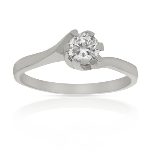 SORTIJA ORO BLANCO 18KL CIRCONITA