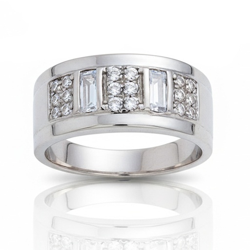 SORTIJA ORO BLANCO 18KL  CIRCONITAS