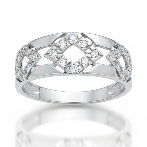 SORTIJA ORO BLANCO 18KL CIRCONITAS