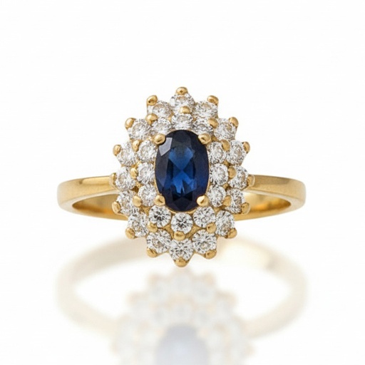 SORTIJA ORO 18KL ZAFIRO FINO