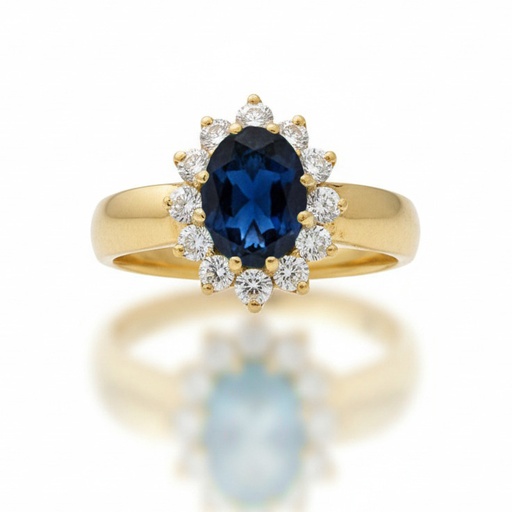 SORTIJA ORO 18KL ZAFIRO FINO