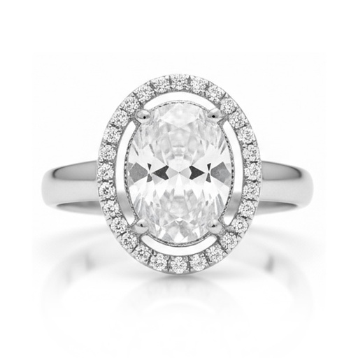 SORTIJA ORO BLANCO 18KL CIRCONITAS