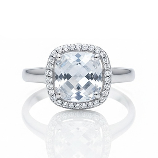 SORTIJA ORO BLANCO 18KL CIRCONITAS