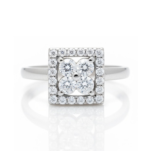 SORTIJA ORO BLANCO 18KL CIRCONITAS