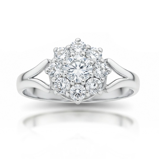 SORTIJA ORO BLANCO 18KL CIRCONITAS