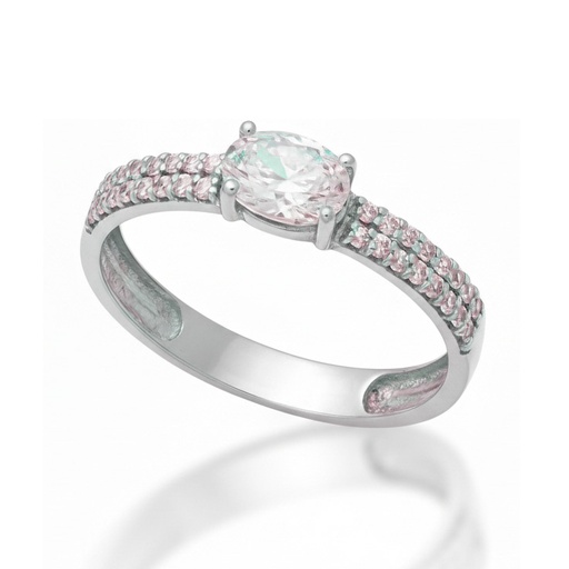 SORTIJA ORO BLANCO 18KL CIRCONITAS