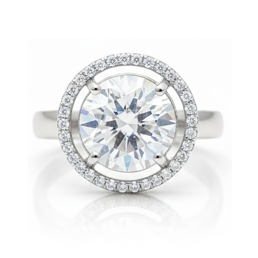 SORTIJA ORO BLANCO 18KL CIRCONITAS