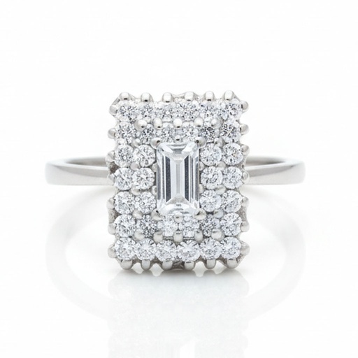 SORTIJA ORO BLANCO 18KL CIRCONITAS