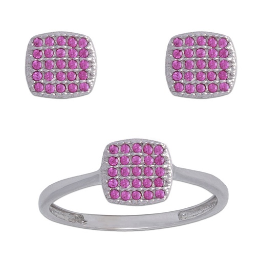 SORTIJA ORO BLANCO 18KL COLOR ROSA