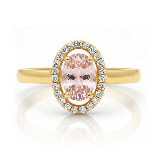 SORTIJA ORO 18KL NANO MORGANITA