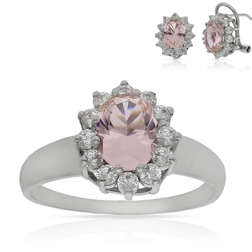 SORTIJA ORO BLANCO 18KL NANO MORGANITA