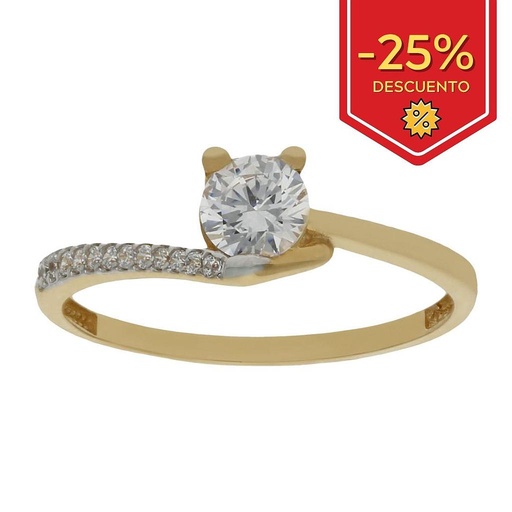 SORTIJA ORO 18KL CIRCONITAS