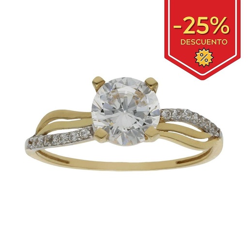 SORTIJA ORO 18KL CIRCONITAS