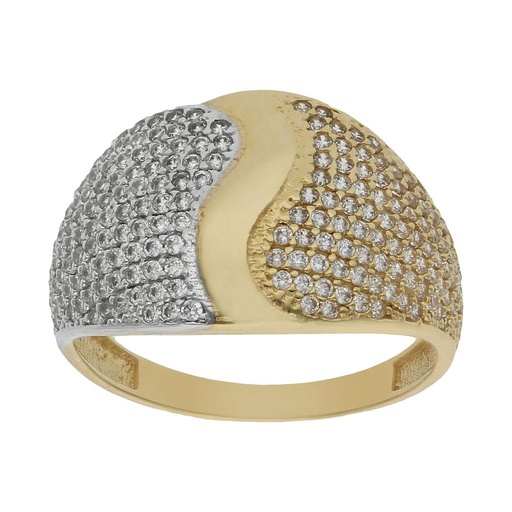 SORTIJA BICOLOR ORO 18KL CIRCONITAS