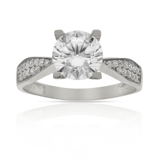 SORTIJA ORO BLANCO 18KL CIRCONITAS