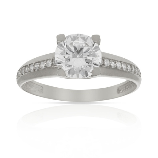 SORTIJA ORO BLANCO 18KL CIRCONITAS