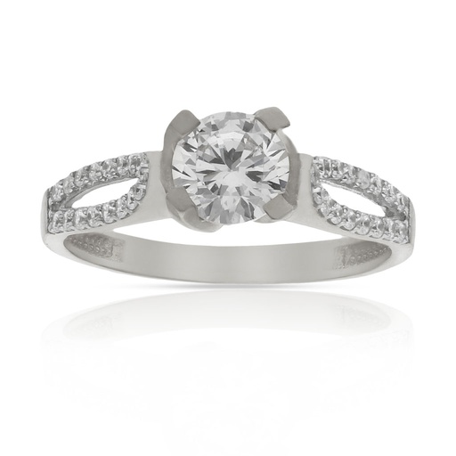 SORTIJA ORO BLANCO 18KL CIRCONITAS