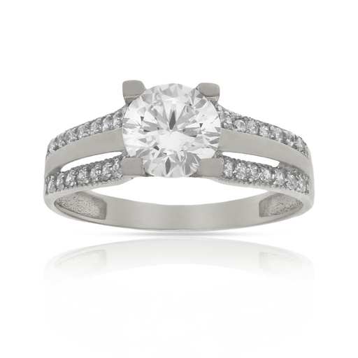 SORTIJA ORO BLANCO 18KL CIRCONITAS