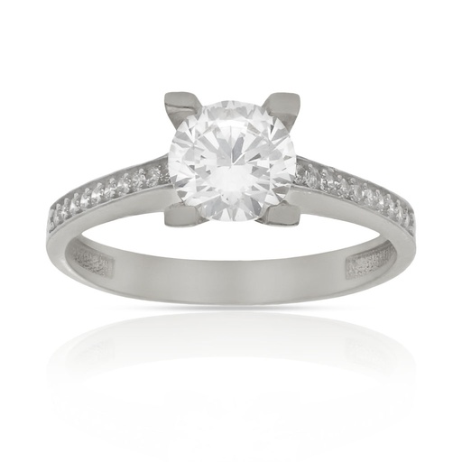 SORTIJA ORO BLANCO 18KL CIRCONITAS