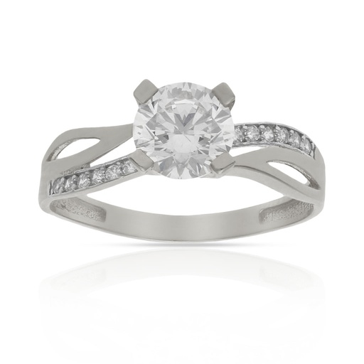 SORTIJA ORO BLANCO 18KL CIRCONITAS