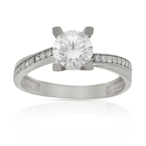 SORTIJA ORO BLANCO 18KL CIRCONITAS