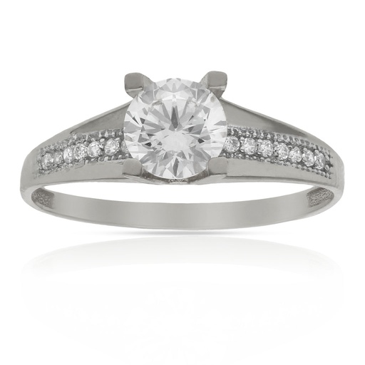 SORTIJA ORO BLANCO 18KL CIRCONITAS