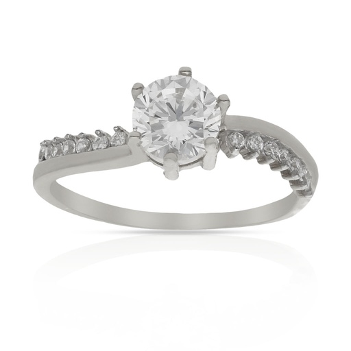 SORTIJA ORO BLANCO 18KL CIRCONITAS