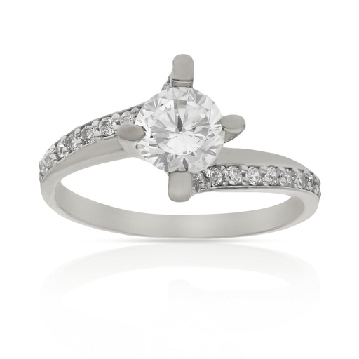 SORTIJA ORO BLANCO 18KL CIRCONITAS