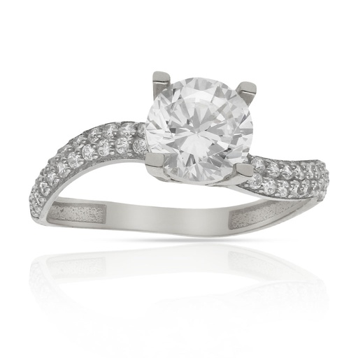 SORTIJA ORO BLANCO 18KL CIRCONITAS